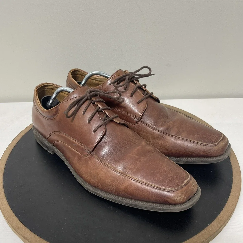 Florsheim Bicycle Toe Oxford Men 11.5 D Dress Shoes Brown Leather Classic Office